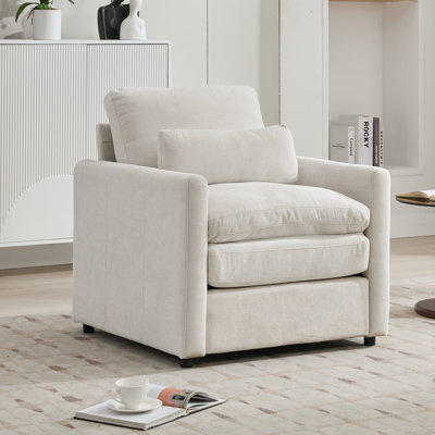 Fauteuil rembourré 31,9 "surdimensionné et confortable