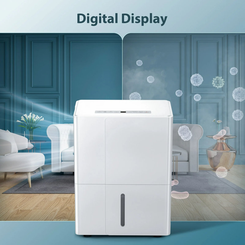 Antarctic Star  50 Pint Dehumidifier, 1.2 Gal Water Tank, 30%Rh Adjustable Auto Shut Off, 24H Timer