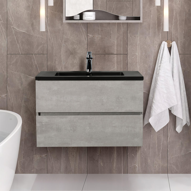 29.5'' Single Bathroom Vanity with Resin Top