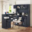L-Shaped Computer Desk With Outlet, Drawers, Bookshelf, Modern Corner Desk, L-Shaped Study Table Writing Desk,Corner Gaming Computer Desk With Storage,Blue-1617399620