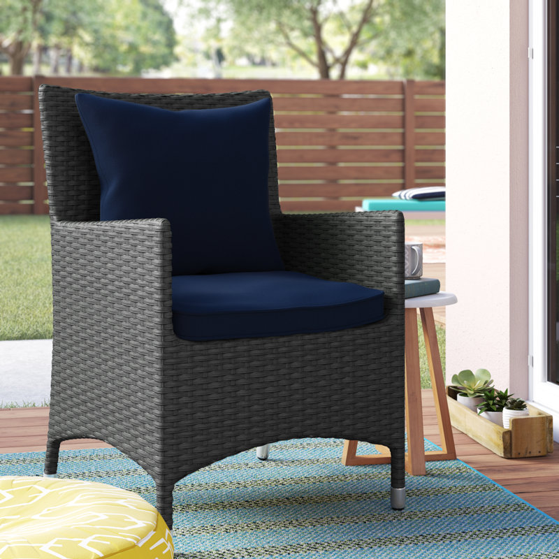 Fauteuil Sunbrella Modway, Toile bleu marine Sunbrella®