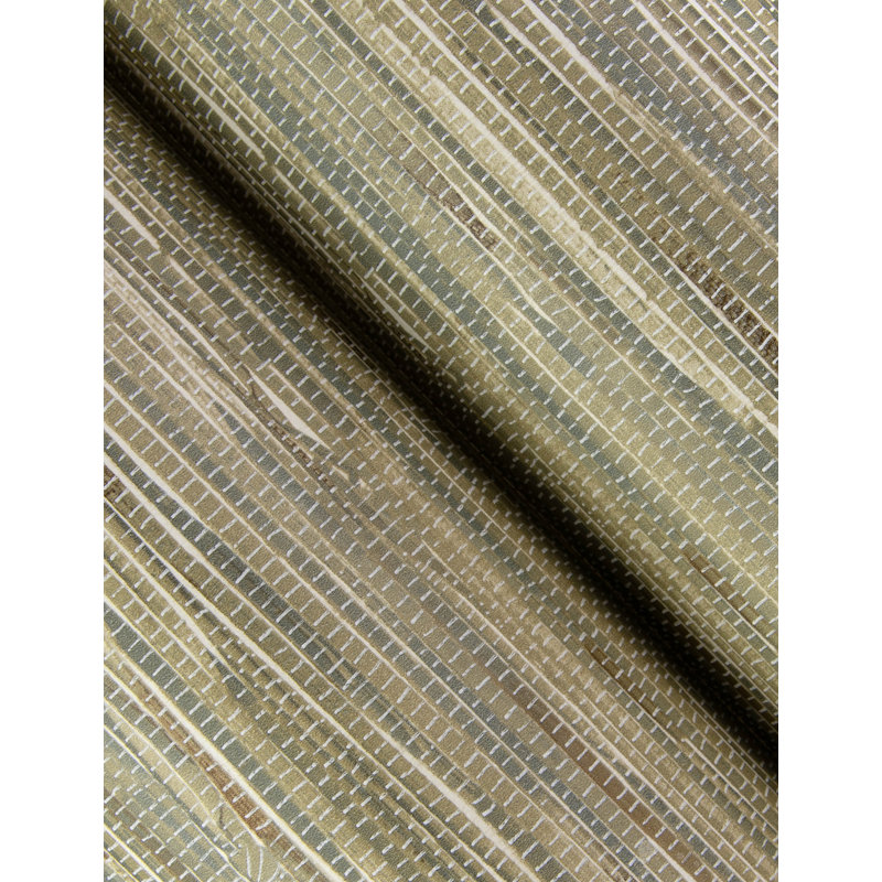 Exhale Light Brown Woven Faux Grasscloth Wallpaper, Olive