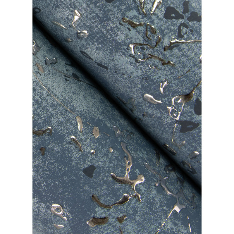 Arian Abstract Metallic Wallpaper Roll, Blue