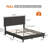Bed Frame With Headboard, Sturdy Metal Frame With Solid Wooden Slats Support-1523998170