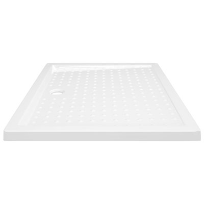 Base de douche vidaXL avec pois et receveur de douche antidérapant blanc ABS