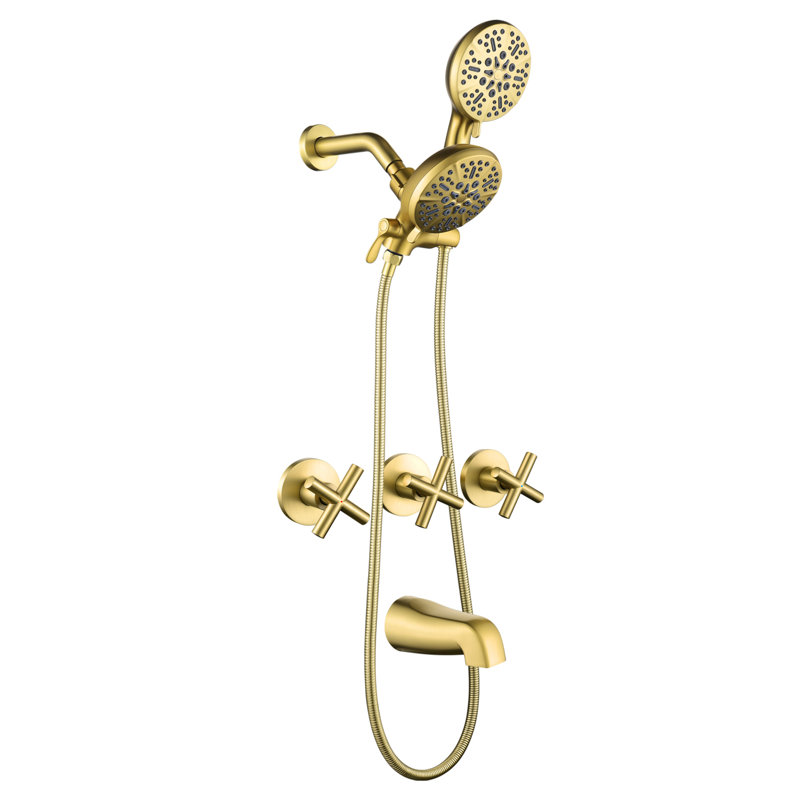 Système de douche complet, Or brossé