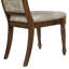 Chaises de salle à manger rembourrées avec chaises rembourrées en polyester beige clair, ensemble de 2, noyer antique-109402906-109402904