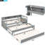 Lit de jour simple TG avec 2 lits gigognes et 3 espaces de rangement gris-1141090986