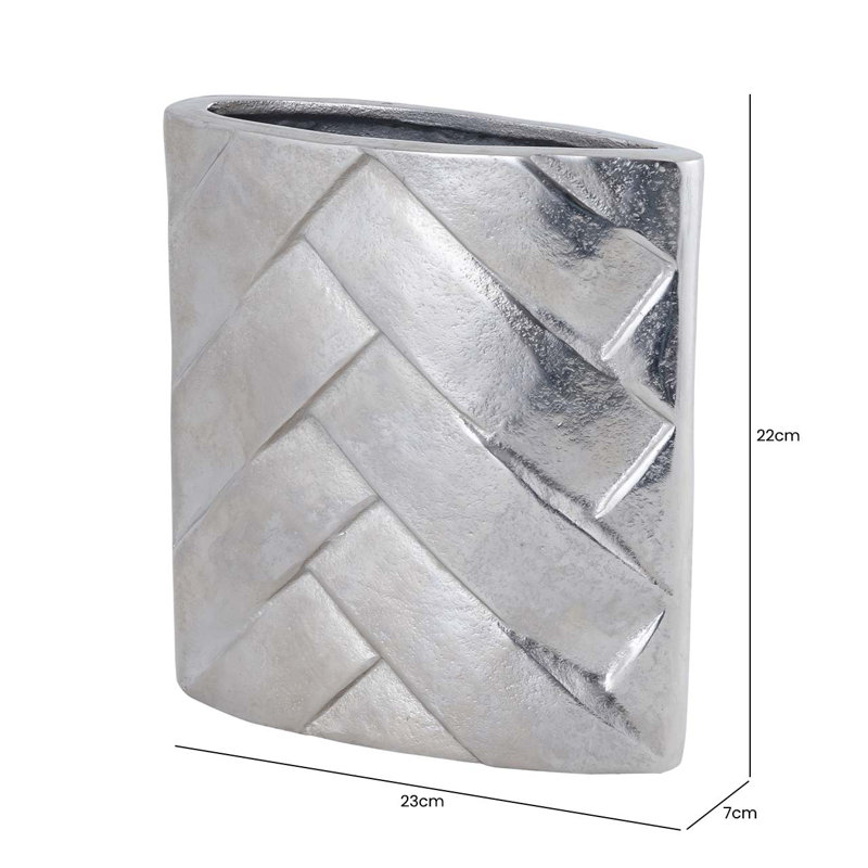 Copelyn Metal Table Vase, 22.5cm H  x 21.5cm W  x 7cm D