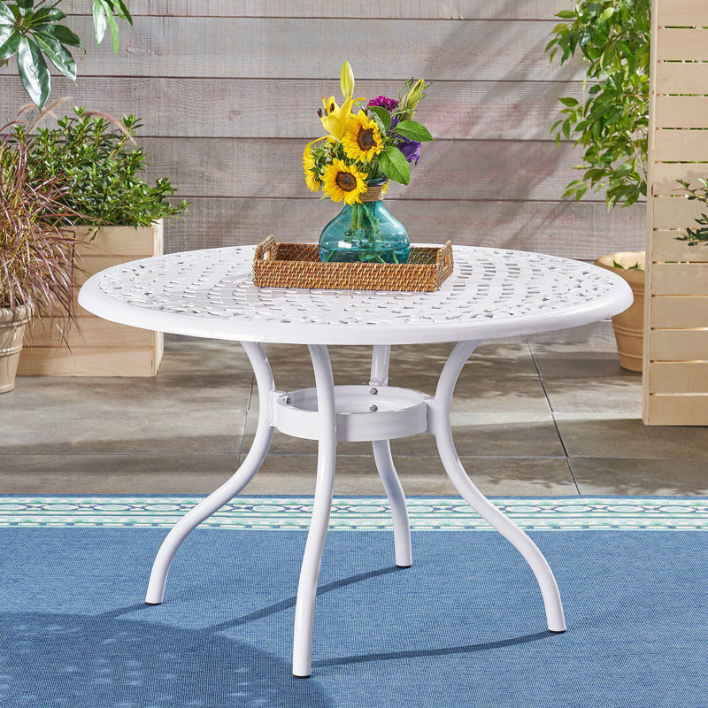 Table ronde Phoenix 48In, Blanc