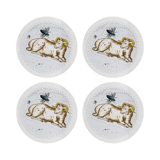 Zodiac Aries Vegan Leather Round Pebble Placemat