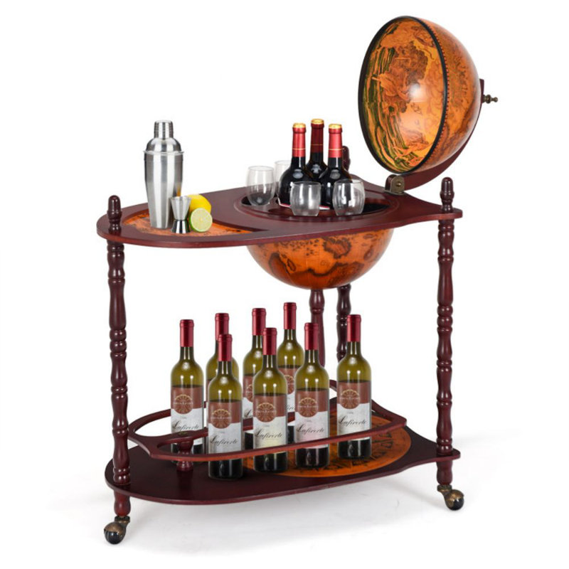 Chardasia 27.5'' Solid Wood Wine Bar