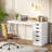 47 inches Vanity Desk with 5 Drawers-1587726857