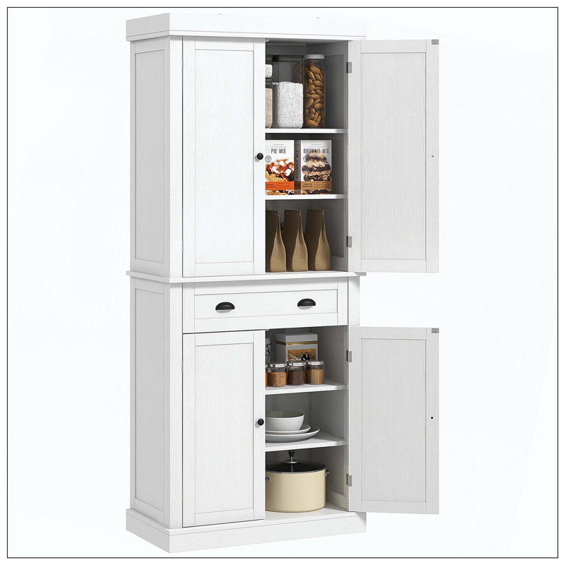 Rangement réglable en métal pour garde-manger avec 4 tablettes (capacité de 110 lb), organisateur de garde-manger autoportant robuste pour la cuisine, le garde-manger et le salon