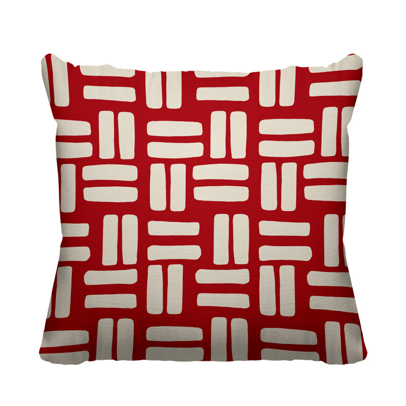 Housse et insert de coussin extérieur d'extérieur, L 19 po x H 19 po, Rouge