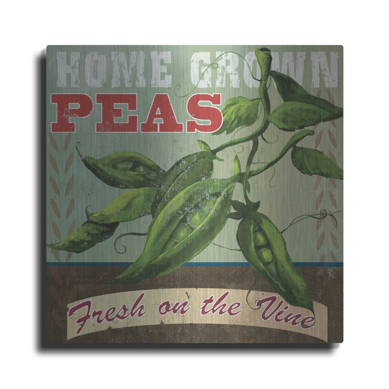  «Peas» par Fiona Stokes-Gilbert, art mural en métal, H 12 po x l 12 po