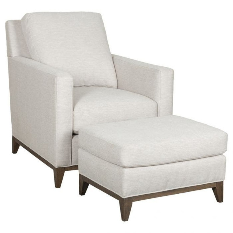 McCoy 31.5" W Armchair, Walnut, 3156 Linen 100% Polyester