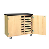 Access Quick-Ship Mobile Utility Cart with Tote Trays