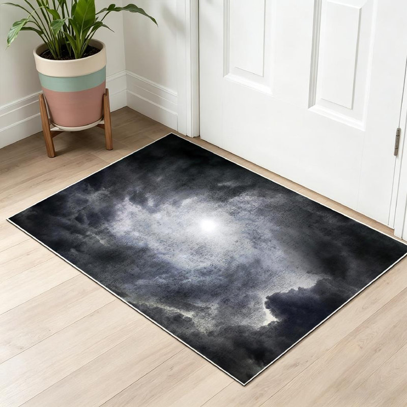 Tapis d'intérieur clair Clear Cloud, Rectangle 32 po x 47 po