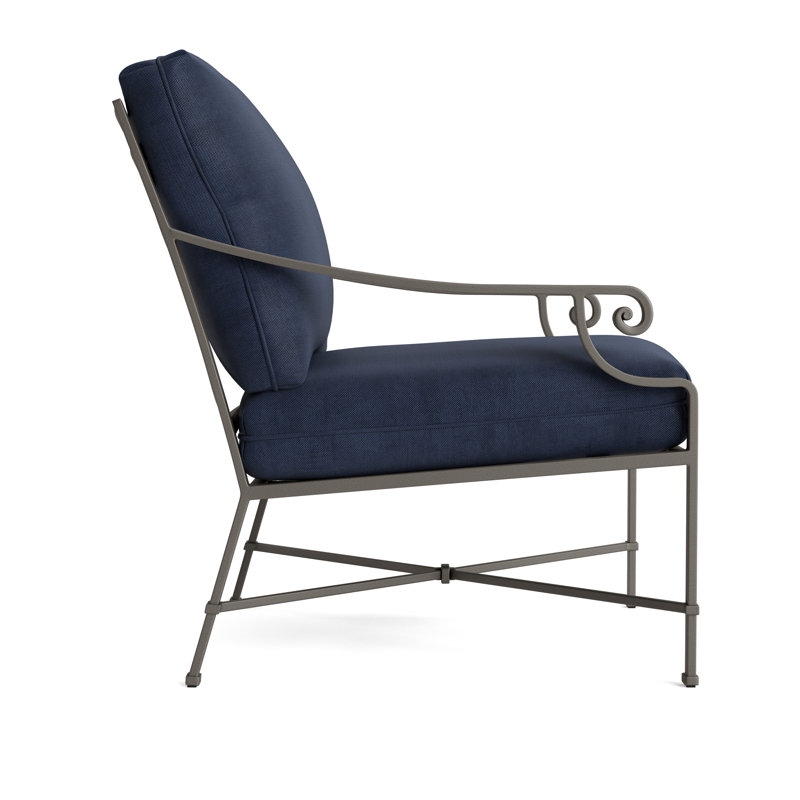 Venetian Outdoor Lounge Chair, Mica, Fusion Neptune