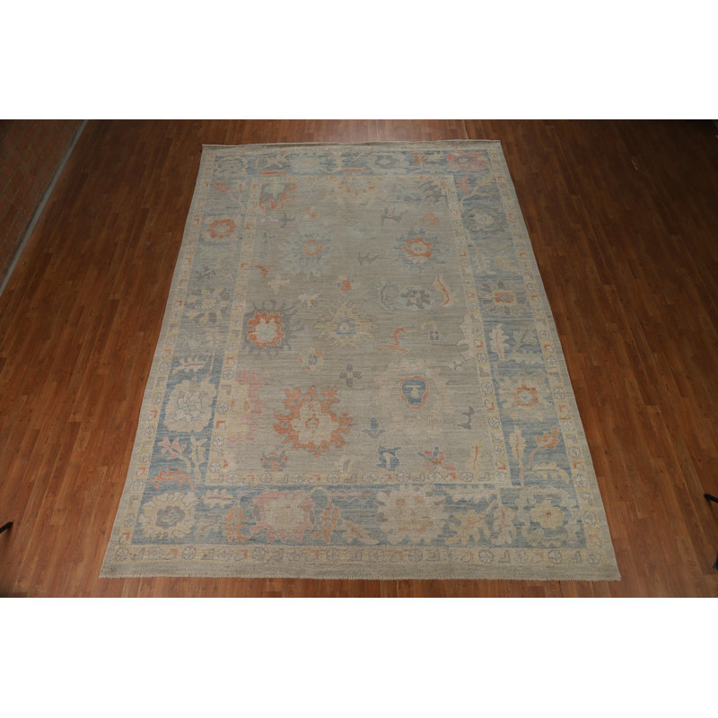 Vegetable Dye Oushak Turkish Area Rug 9x12