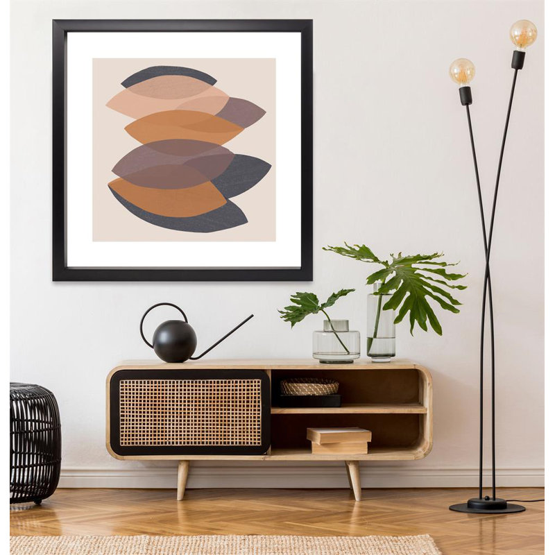 Paper Stack IV - Single Picture Frame Print, 134.112 cm H x 134.112 cm W, Satin Black