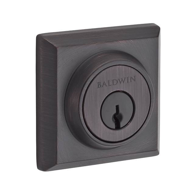 Traditional Square Double Cylinder Deadbolt with Smartkey Baldwin