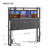 Headboard with 3-Tier Storage Shelves, Velvet Upholstered Head Board with 2 Outlets, USB Ports & LED Light, Soft Backrest for Full Size Bed, Brown/Black/Gray-984979100-989666311
