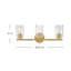 3-Light Bath Vanity Fixture with Clear Ribbed Glass-1208007041