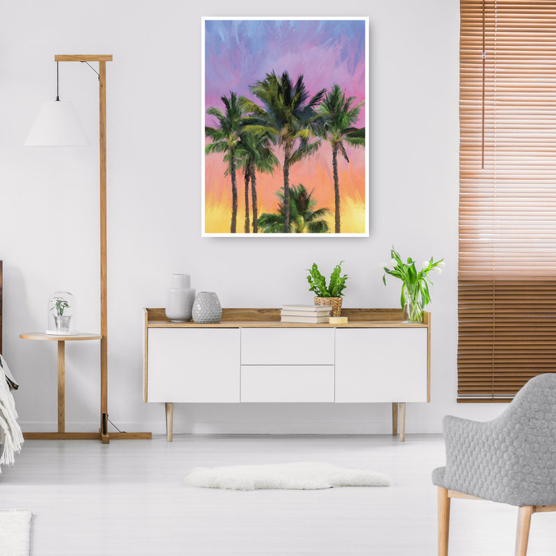 Sorbet Sunset 43" x 43" Multicolor Canvas Art Print