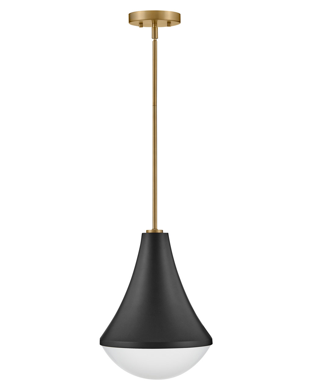 Candace Single Light Steel Pendant, Black