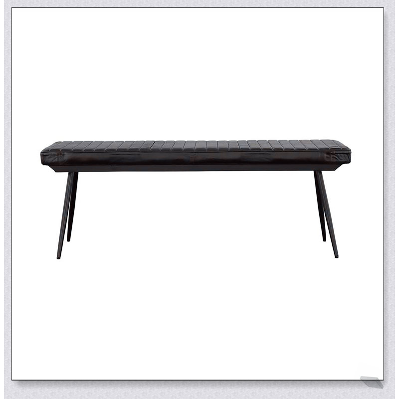 Banc espresso et banc capitonné noir, parfait pour les sièges élégants et les petits espaces