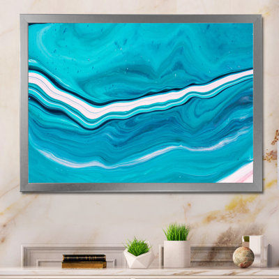" Luxury Turquoise Marble River VI "