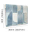 Papier peint géométrique abstrait bleu Otto-11732040