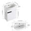 Meuble-lavabo à fermeture en douceur avec lavabo, 16 pouces pour petite salle de bain-1723705525