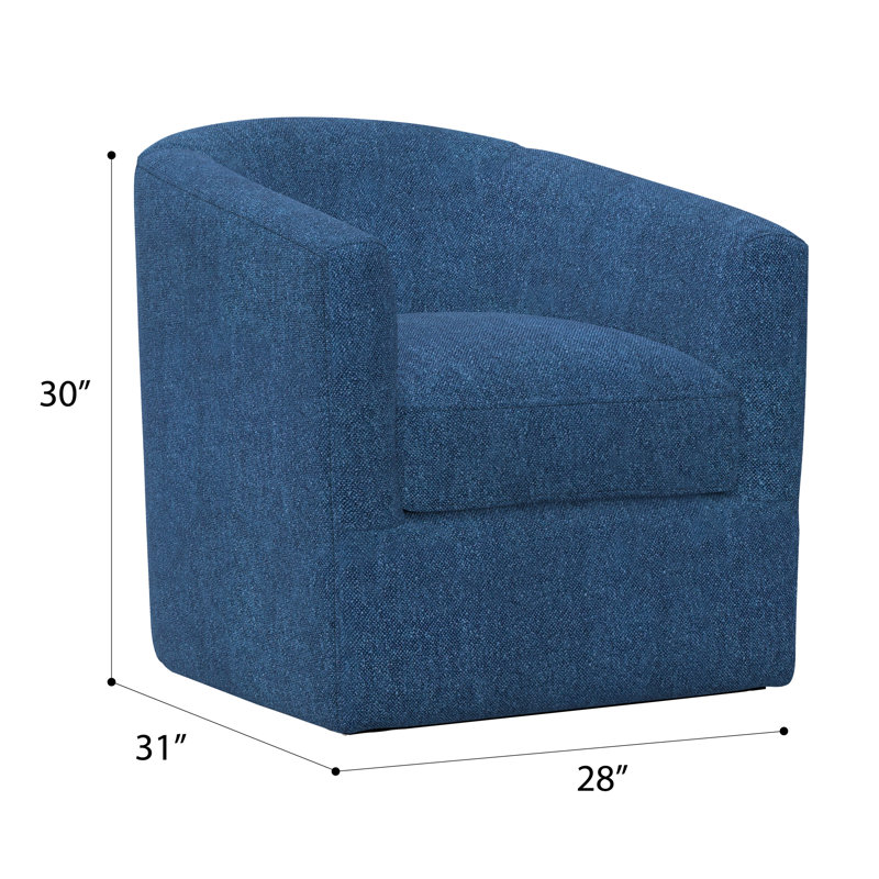 Fauteuil d'appoint pivotant à 360 degrés, Polyester bleu