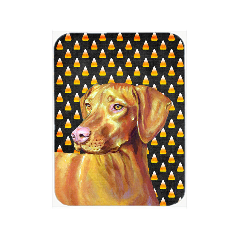 Planche à découper en verre caroline trésors vizsla Halloween Candy Corn
