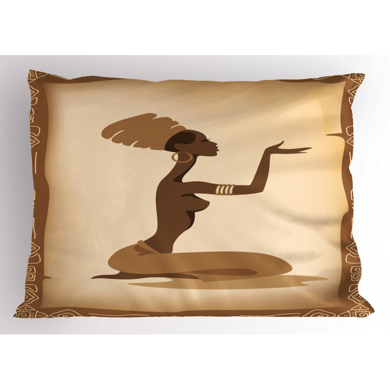 Brown Polyester Microfiber Piece Sham, Twin