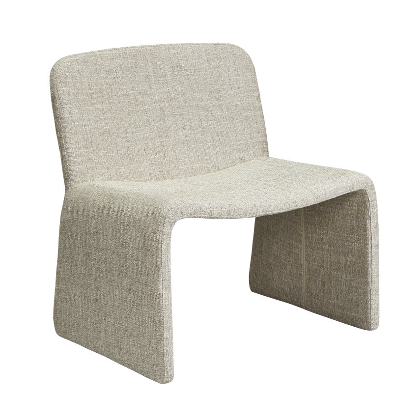 Ella Slipper Chair, Heather Beige Basketweave