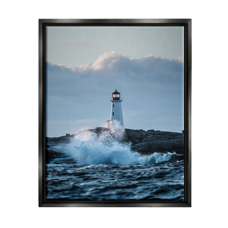 "Rough Sea Waves", reproduction d'art encadrée sur toile par Jared Kreiss, Cadre flottant noir de jais, H 20 po x l 16 po