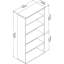 Bibliothèque standard H 72,8 "x l 35,7"-47443568