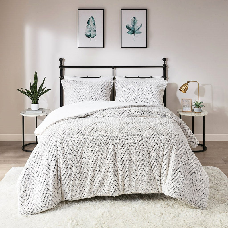 Édredon en fausse fourrure très grand / très grand - Style, rembourrage ultra en duvet synthétique, lavable à la machine, motif, alternative, par