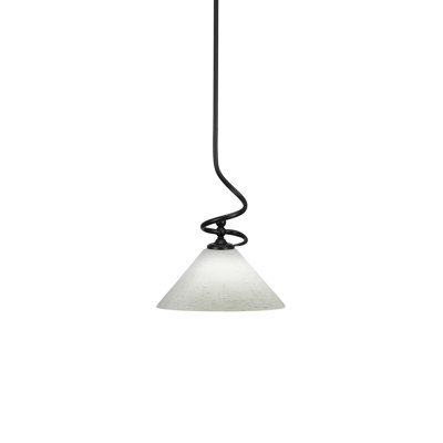 Teddington Stem Hung Mini Pendant With 10" White Muslin Glass