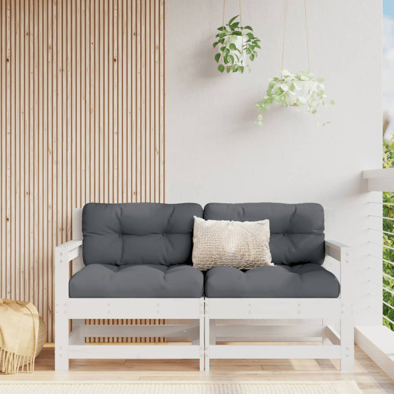 Caelia Pine Outdoor Lounge Chair, White Pine