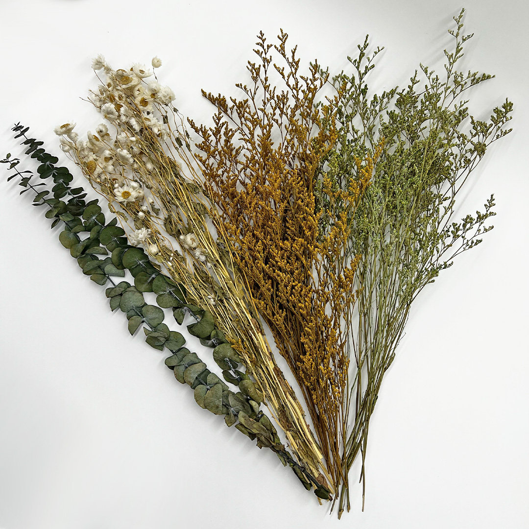 Preserved Mixed Floral Arrangement, 14" H x 4" W x 8" D