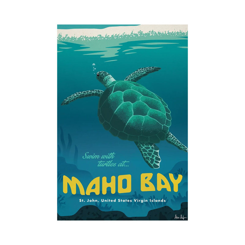 Maho Bay by IdeaStorm Studios - Wrapped Canvas Painting, 20.32 cm H x 30.48 cm W