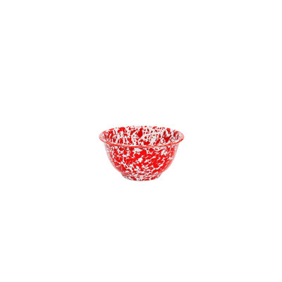 Crow Canyon Enamelware Splatter Cereal Bowls, Yellow