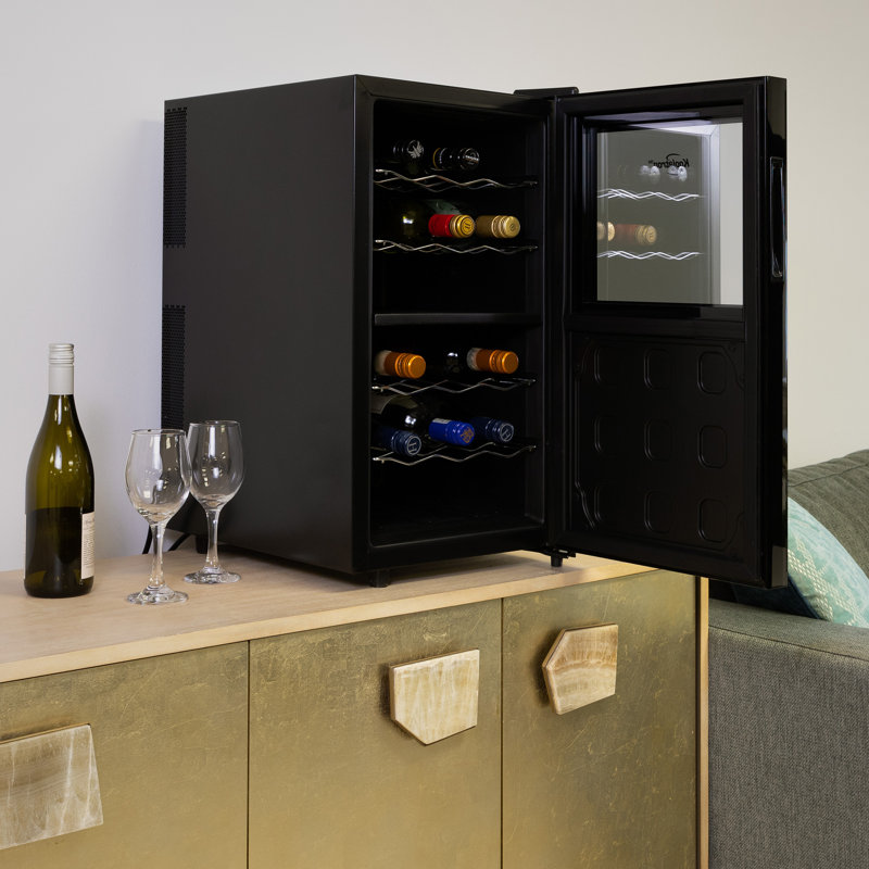 Koolatron 14" 18 Bottle Wine Refrigerator with Dual Zone & Freestanding for Home Bar, Kitchen, Apartment, Condo