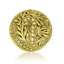 GLENDALE COURT KNOB; LT. COLORADO TOPAZ CRYSTAL MUSEUM GOLD FINISH