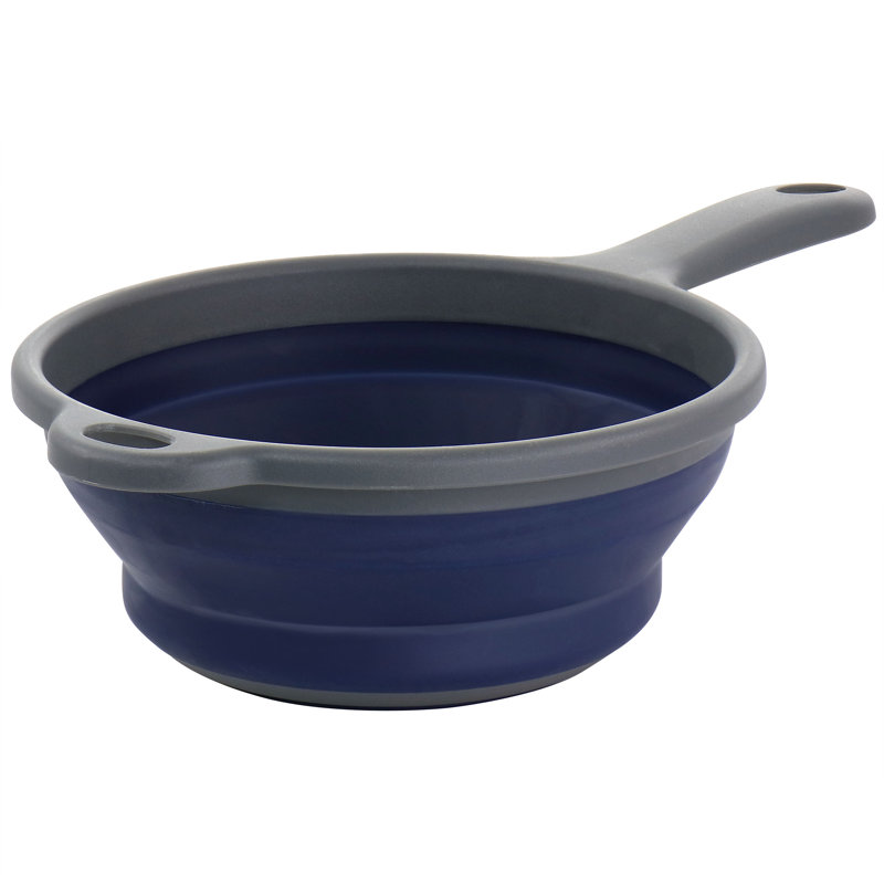 Oster Bluemarine Collapsible Polypropylene Colander With Handle In Navy